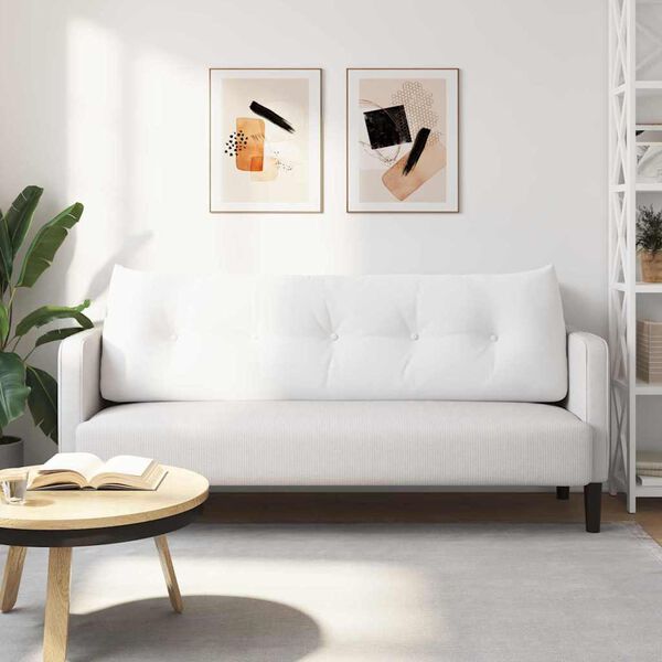 vidaXL Poduszka na plecy Biały 160 x 24 x 50 cm tkanina