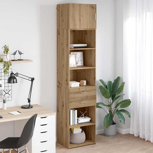 vidaXL Highboard z szufladą Dąb rzemieślniczy 50 x 42,5 x 225 cm