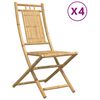 vidaXL Krzesła składane 4 szt. 46x66x99 cm Bambus
