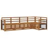 vidaXL Zestawy sof 5 pcs Naturalny Lite Drewno Akacji