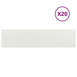 vidaXL Krawężnik do trawnika 20 szt. 25 x 103 cm Biały