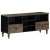 vidaXL Szafka pod telewizor, czarna, 100x33x46 cm, lite drewno mango