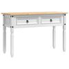 vidaXL Stolik końcowy CORONA Biały 115 x 46 x 73 cm