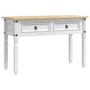 vidaXL Stolik końcowy CORONA Biały 115 x 46 x 73 cm