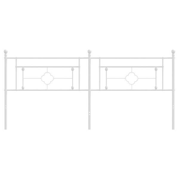 vidaXL Metalowe wymienne wezgłowie, białe, 200 cm
