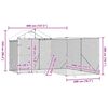vidaXL Kojec dla psa, z dachem, srebrny, 4x4x2,5 m, stal galwanizowana