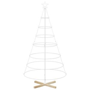 vidaXL Choinka Stożkowa Świąteczna KUOPIO 180 cm Stal Biały