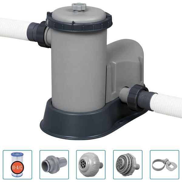 Bestway Basen Power Steel z akcesoriami, prostokątny, 549x274x122 cm