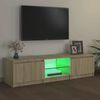 vidaXL Szafka pod TV, z LED, dąb sonoma, 140 x 40 x 36 cm