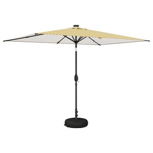 vidaXL Parasol ogrodowy z oświetleniem LED i podstawą 200 x 300 cm