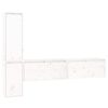 vidaXL Szafki pod TV, 4 szt., białe, lite drewno sosnowe