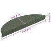 vidaXL Maty na schody samoprzylepne 20 szt. 56x17x3 cm Zielone półokrągłe