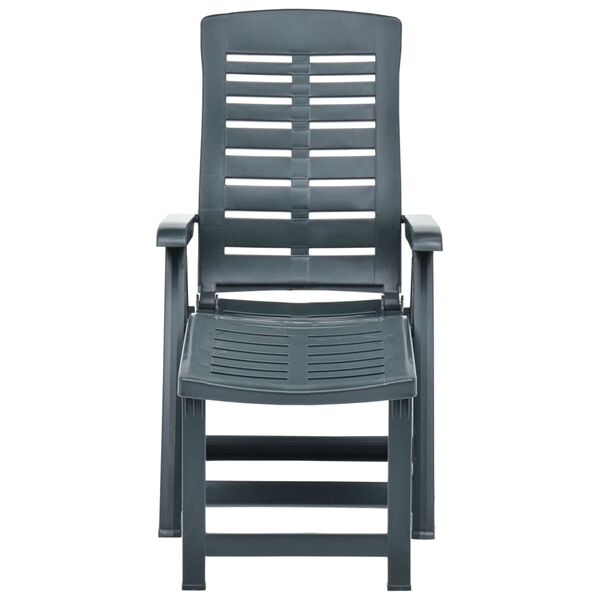 vidaXL Składany leżak, plastikowy, zielony