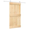 vidaXL Drzwi przesuwne Naturalne i białe 100 x 210 cm