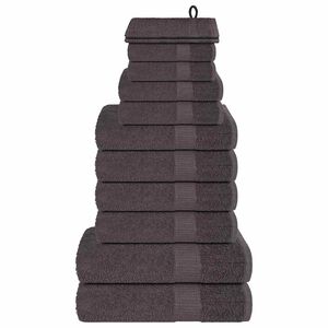 vidaXL 12-cz. zestaw ręcznik&oacute;w, FROGN, antracyt, 360 g/m&sup2;