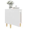 vidaXL 2 szafki nocne z drewnianymi n&oacute;żkami, białe, 40x30x50 cm