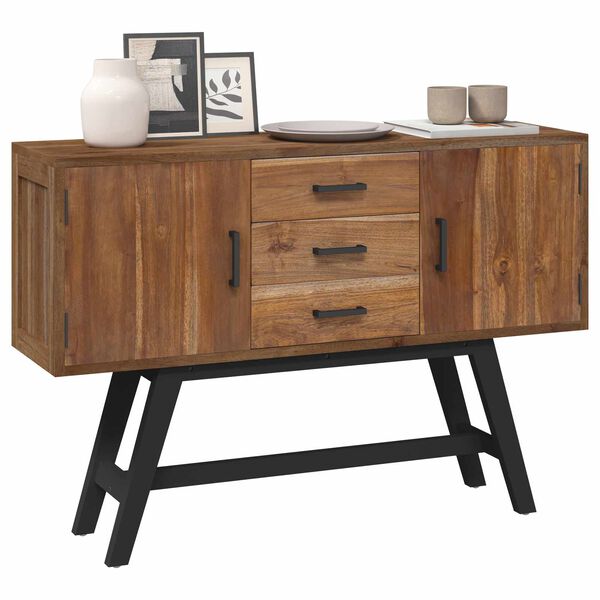 vidaXL St&oacute;ł pod telewizor z szufladą Naturalny 110 x 30 x 75 cm