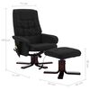 vidaXL Rozkładany fotel masujący z podnóżkiem, czarny, sztuczna skóra