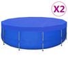 vidaXL Plandeki na basen, 2 szt., PE, okrągłe, 540 cm, 90 g/m&sup2;