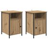 vidaXL Szafka Nocna 2 pcs Dąb rzemieślniczy 40 x 42 x 60 cm