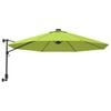 vidaXL Ścienny parasol ogrodowy z LED, zielony, 290 cm