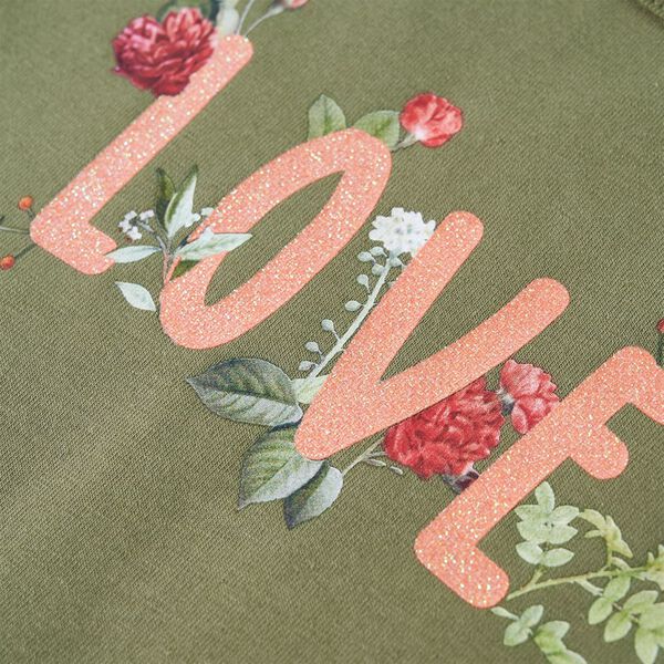 Koszulka dziecięca z długimi rękawami, khaki, 128