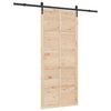 vidaXL Drzwi przesuwne naturalny 80 x 208 cm Lite drewno sosnowe