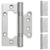 vidaXL Zawias 4 szt. 100 x 75 x 13 mm srebrny Stal