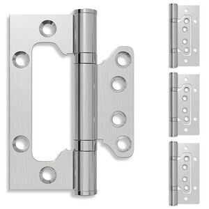 vidaXL Zawias 4 szt. 100 x 75 x 13 mm srebrny Stal