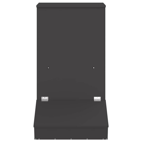 vidaXL Podajnik dla Świń Czarny 55 x 51 x 91,5 cm Stal zimnowalcowana