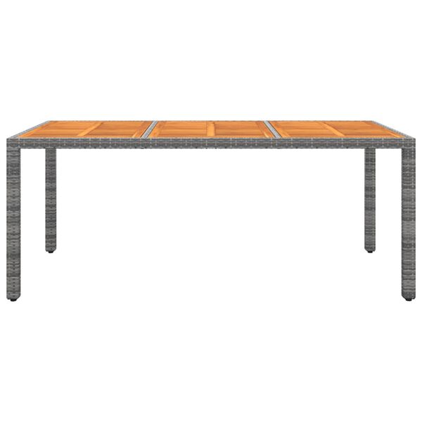 vidaXL 9-częściowy zestaw mebli ogrodowych, polirattan, szary