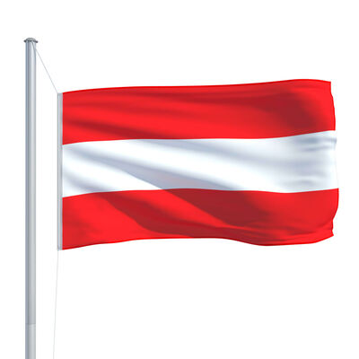 vidaXL Flaga Austrii z aluminiowym masztem, 6,2 m