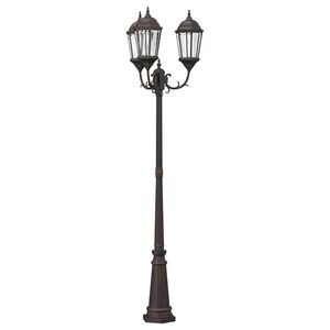 vidaXL Lampa ogrodowa kolor bronzu 61 x 53 x 235 cm Aluminium i szkło