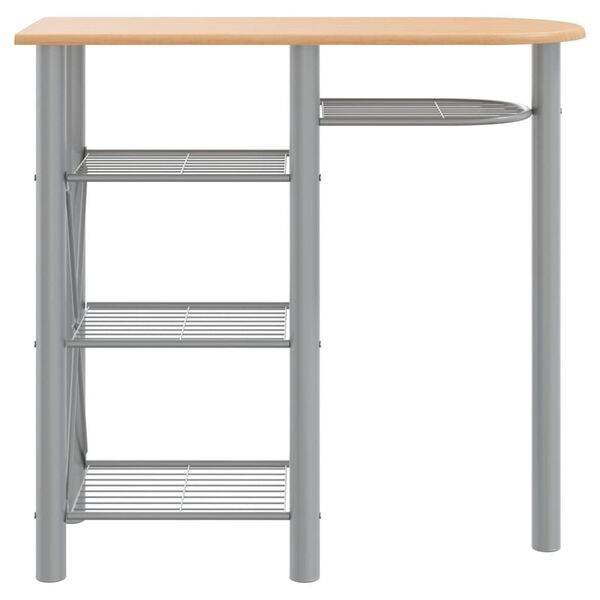 vidaXL 3-częściowy zestaw mebli barowych, szaro-brązowy