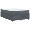 vidaXL Ramka ł&oacute;żka z materacem Ciemnoszary 160 x 200 cm tkanina
