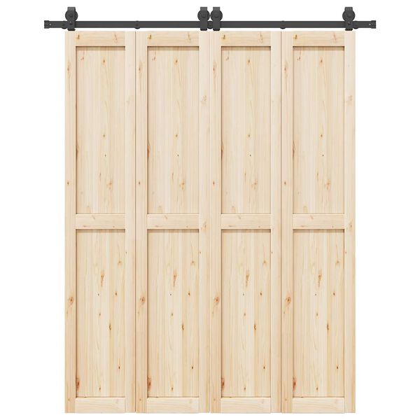 vidaXL System do montażu drzwi przesuwnych, 183 cm, stal, czarny