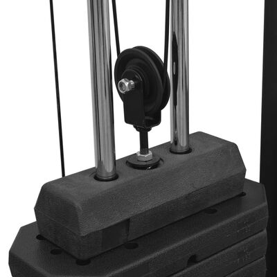 vidaXL Wyciąg wielofunkcyjny brama, 315 cm, czarny