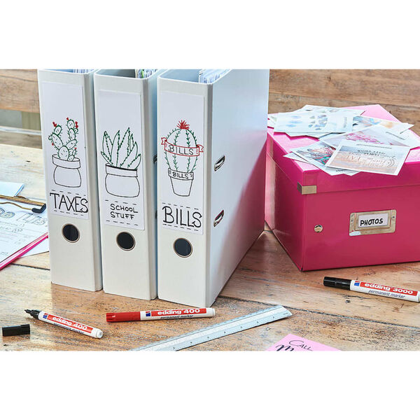 edding Markery permanentne, czarne, 400