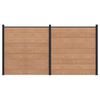 vidaXL Panel ogrodzeniowy 2 pcs WPC i aluminium brązowy