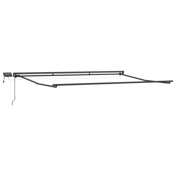 vidaXL Ręczny ramowy zewnętrzny markizowy z LED Antracyt 4 &times; 3 m