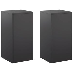 vidaXL Stojak na rośliny 2 pcs Czarny 30 x 30 x 60 cm Stal