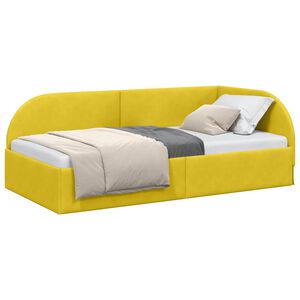 vidaXL Rama ł&oacute;żka narożnego Ż&oacute;łty 80 x 200 cm Aksamit