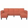 vidaXL Sofa materiałowa z poduszką Czerwono-pomarańczowy 208 cm