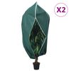 vidaXL Kaptury ochronne na rośliny, suwak, 2 szt., 70 g/m&sup2; 1,55x1,55 m