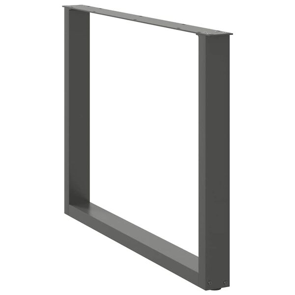 vidaXL Nogi do stołu jadalnego w kształcie litery U 2 szt. Antracyt 100x(72-73) cm Stal