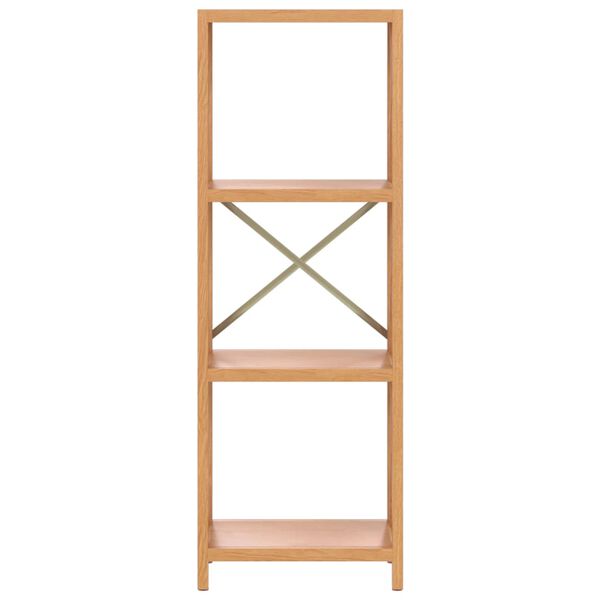 vidaXL Regał z 4 p&oacute;łkami, 40x30x112 cm, lite drewno dębowe