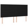 vidaXL Zagł&oacute;wek czarny 180x5x118/128 cm tkanina