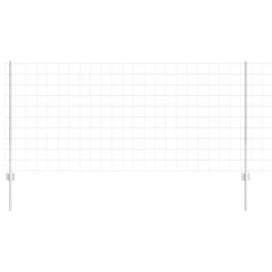 vidaXL Ogrodzenie Euro z słupkiem 10 x 1 m Stal ocynkowana srebrny