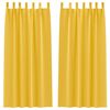vidaXL Firany blackout z k&oacute;łkami 2 szt. Musztardowy ż&oacute;łty 245 x 140 cm