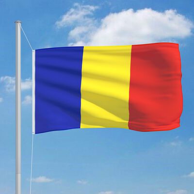 vidaXL Flaga Rumunii z aluminiowym masztem, 6,2 m